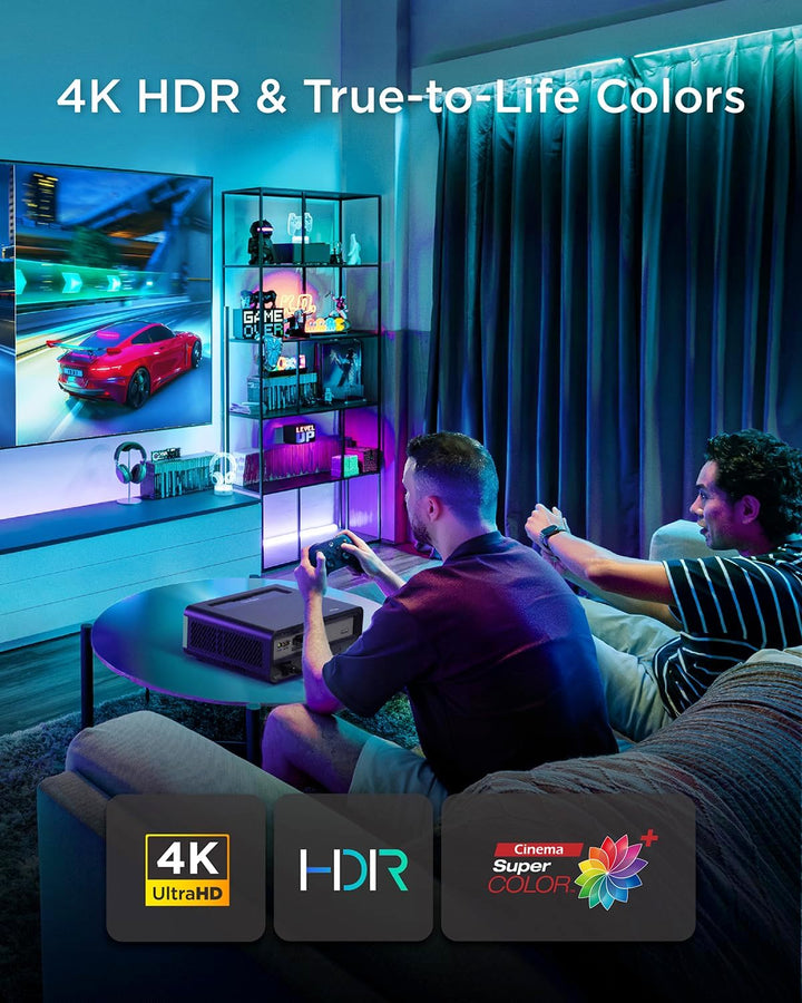 ViewSonic X2-4K Pro Echter 4K HDR Kurzdistanz Beamer mit Google TV, 2500 ANSI Lumen, 240 Hz, 4.2 ms
