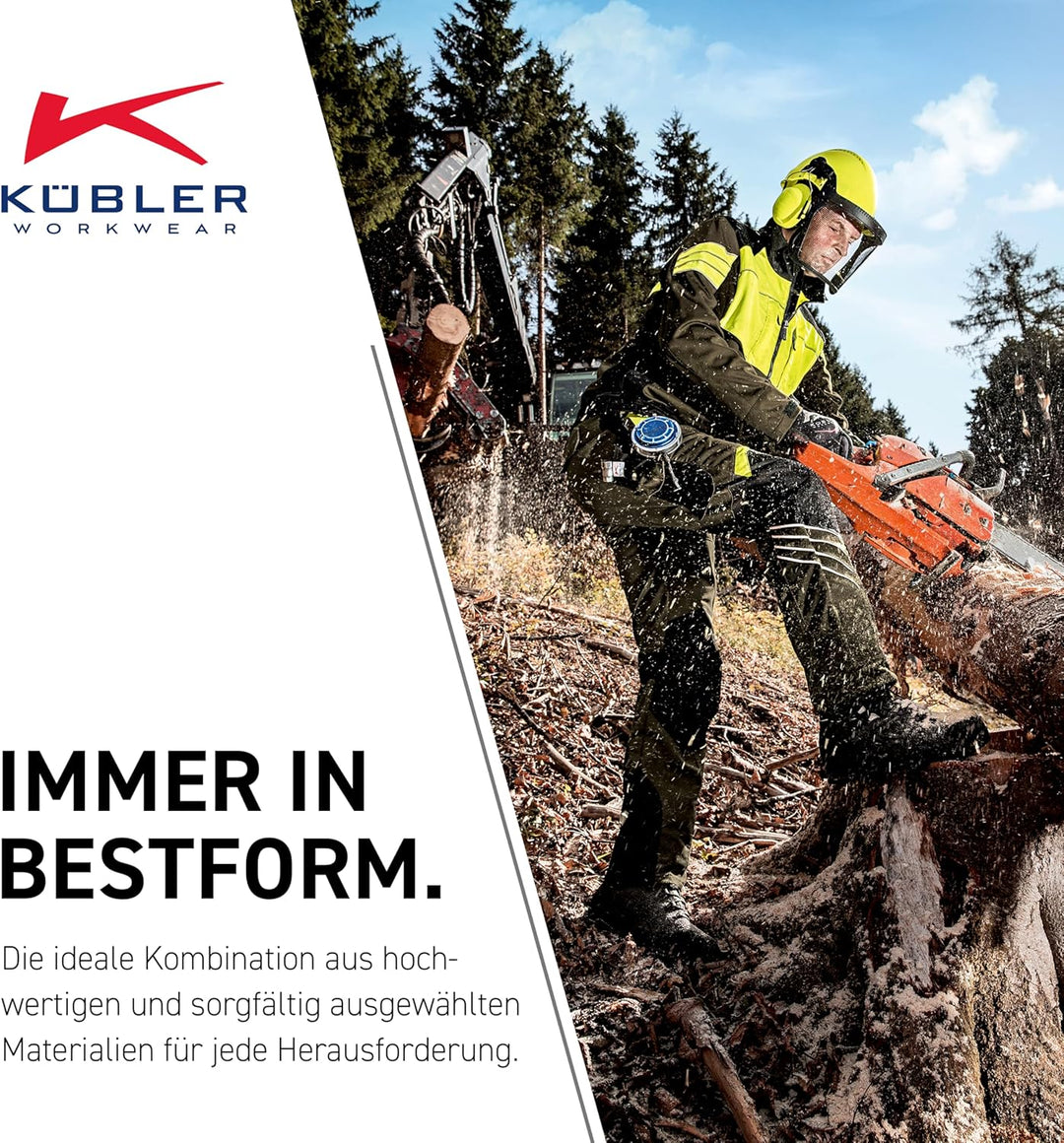 KÜBLER Workwear Herren Jacke Jacke M Rot/Warngelb, M Rot/Warngelb