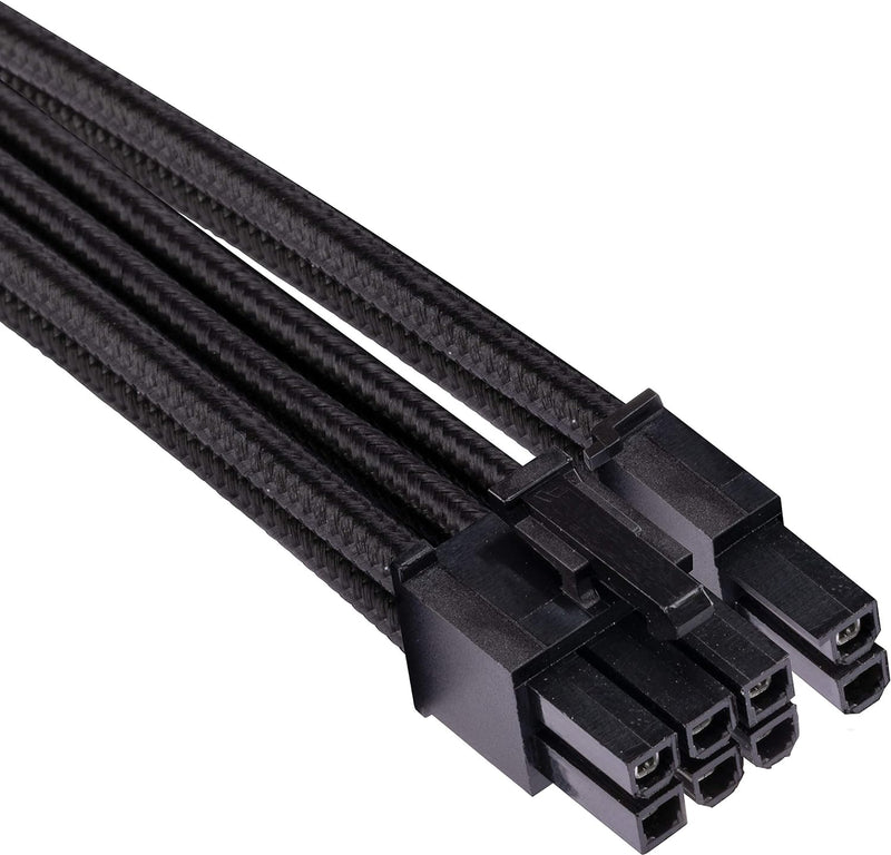 Corsair Premium Sleeved Netzteil 6+2 pin-Polig-PCIe-Single-Kabel Typ4 (Generation 4-Serie) schwarz 6