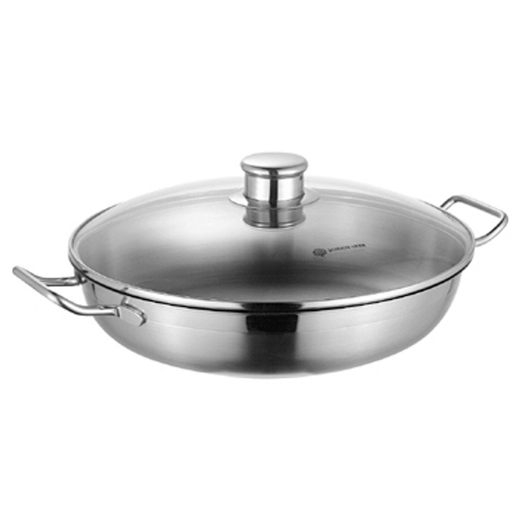 Schulte-Ufer 6452-941-28 Schmorpfanne Profi-Line i, 28 cm, Edelstahl, 28 cm