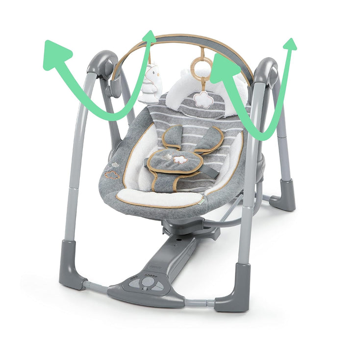 Ingenuity Swing 'n Go Deluxe Babyschaukel & Babywippe, 5 Geschwindigkeiten, Musik, Plüschtiere, 0–9