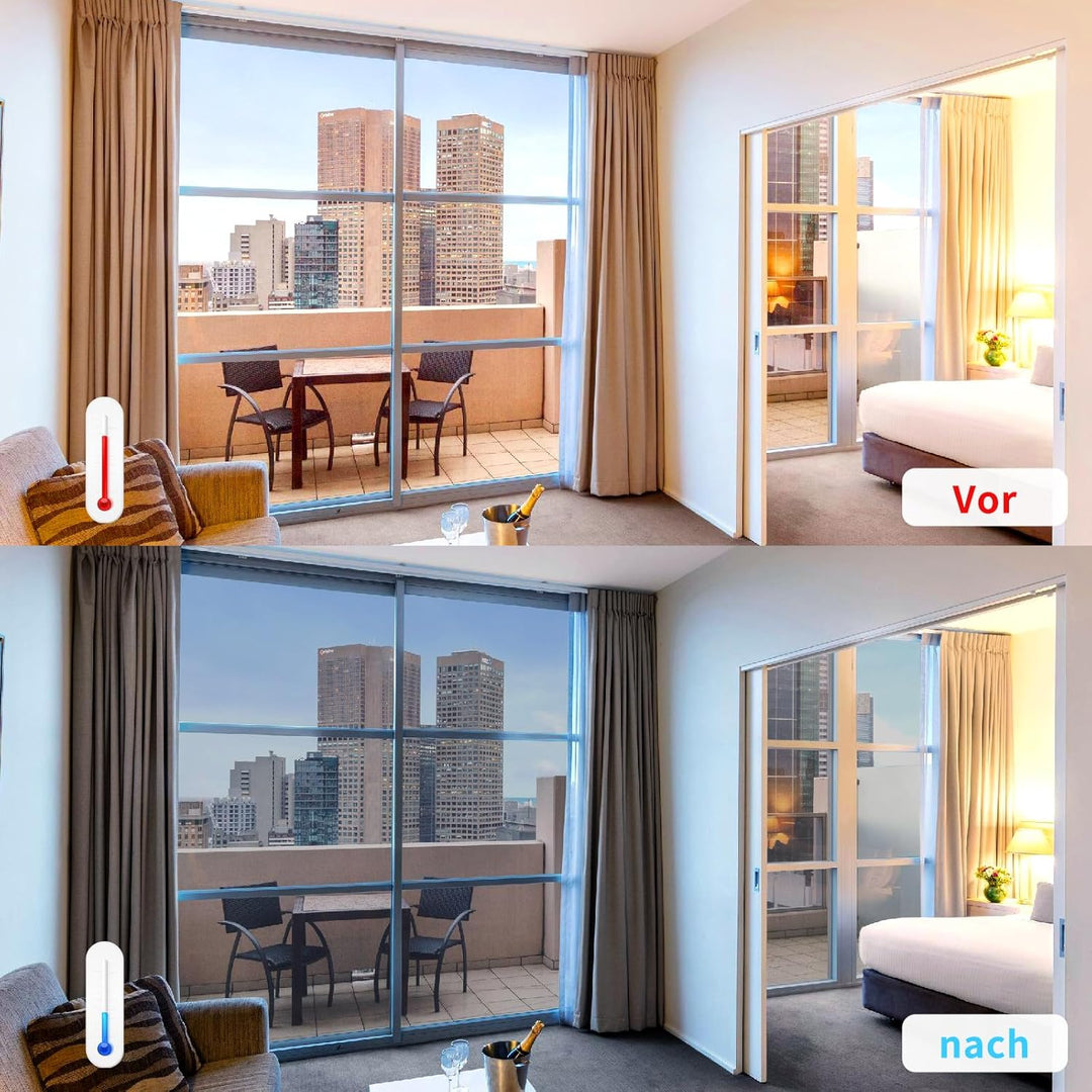 FILMGOO Fensterfolie Sichtschutz Spiegelfolie Fenster Selbstklebend Sonnenschutz Anti-UV Folie Priva