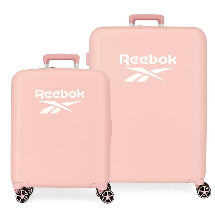 Reebok Roxbury Koffer-Set, Rosa, 55/70 cm, robust, ABS-Kunststoff, integrierter TSA-Verschluss, 119,