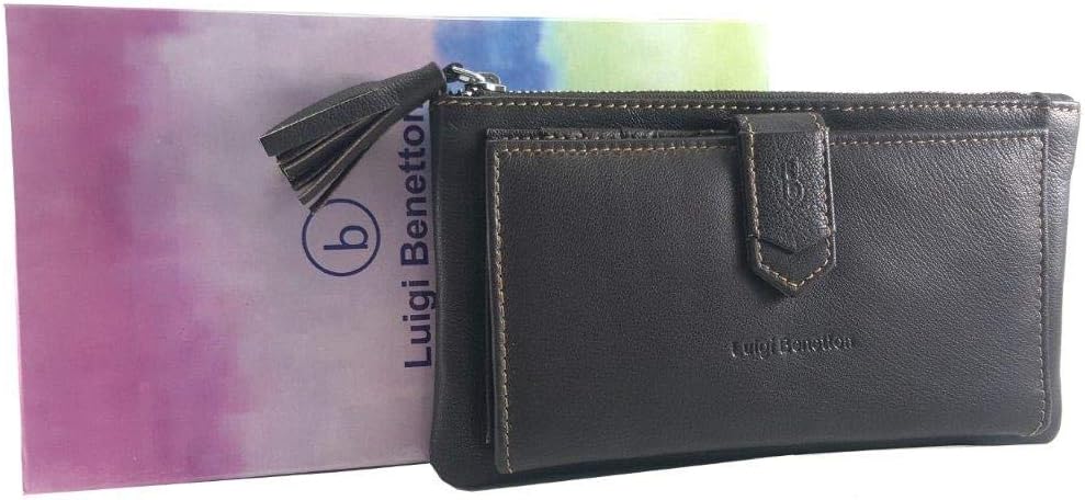 VICTOR LINE DAMEN LEDER GLÄNDER BENETTON FARBEN MODA, braun (Braun) - 3775, Braun