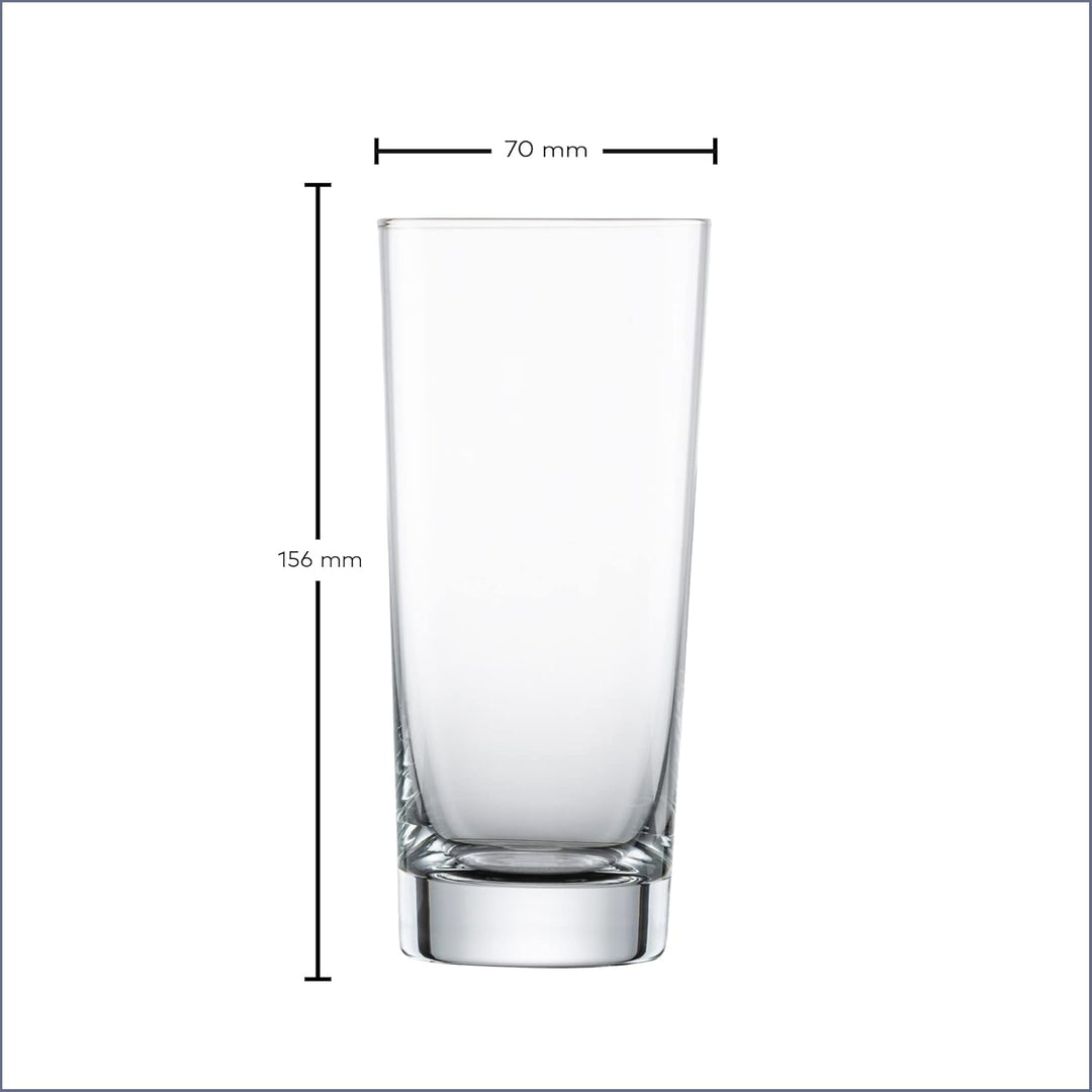 SCHOTT ZWIESEL Longdrinkglas Basic Bar Selection (6er-Set), geradliniges Trinkglas für Longdrinks, s
