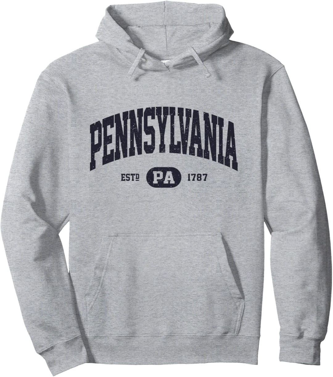 Marineblau Retro Vintage Pennsylvania Pullover Hoodie