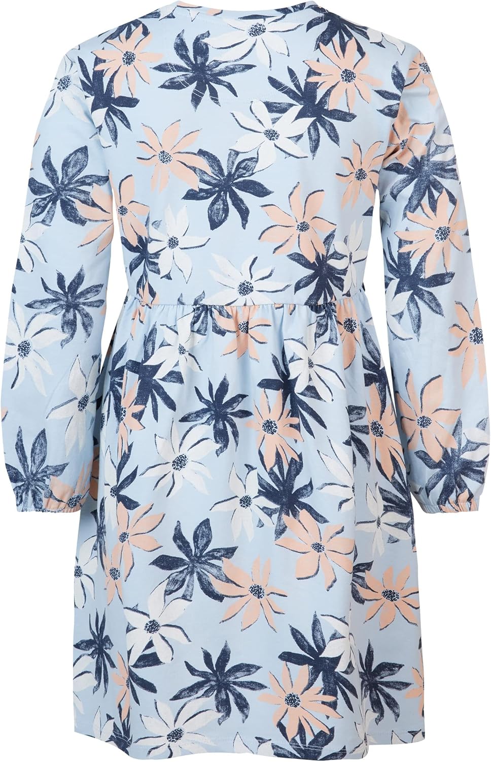Noppies Mädchen Girls Dress Pittsfield Long Sleeve All Over Print Kinderkleid 140 Skyway, 140 Skyway