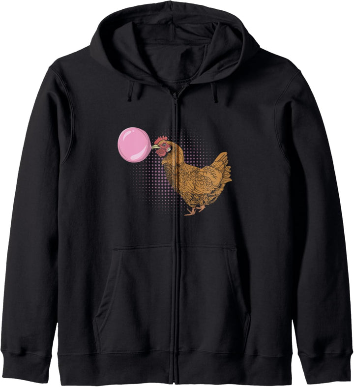 Lustiges Bauernhof Tier Landwirtschaft Kaugummi Huhn Kapuzenjacke