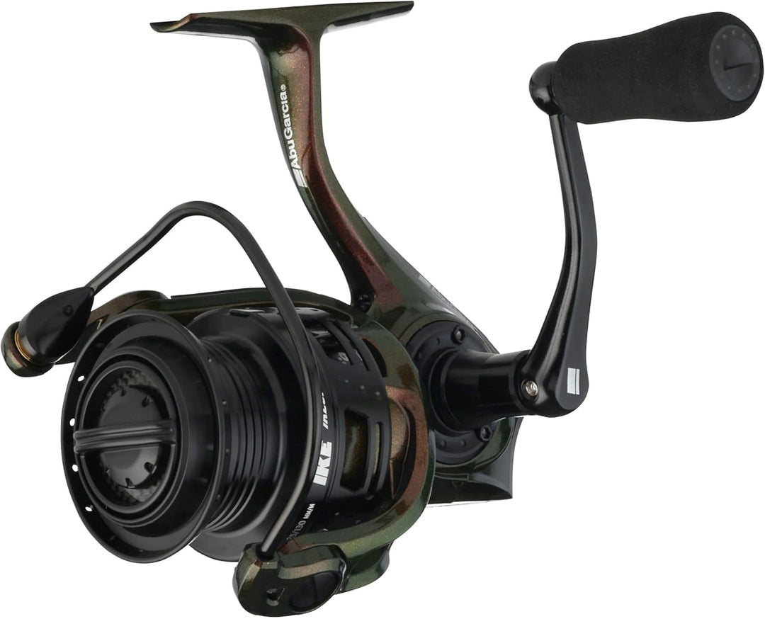 Abu Garcia Revo Ike Stationärrolle - leichte lilafarbene Spinnrolle mit 10 Kugellagern, Drop Shot Ke