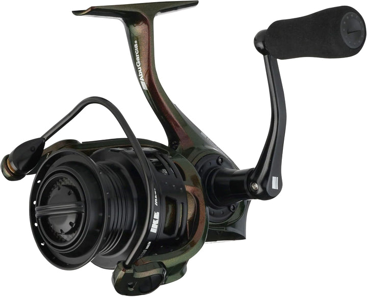 Abu Garcia Revo Ike Stationärrolle - leichte lilafarbene Spinnrolle mit 10 Kugellagern, Drop Shot Ke
