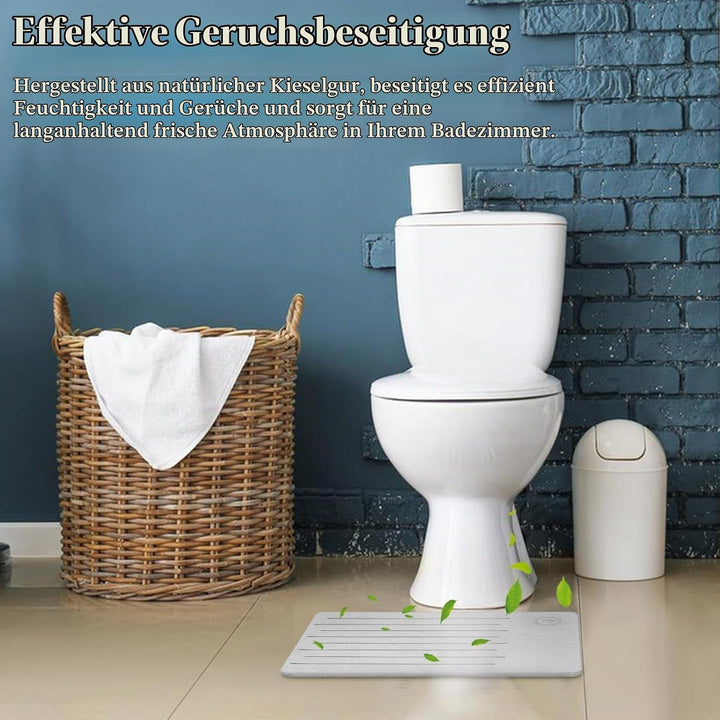Badematte Stein, Diatomite Stone Bath Mat, rutschfeste Stein Badematte Schnelltrocknend, Werten Sie