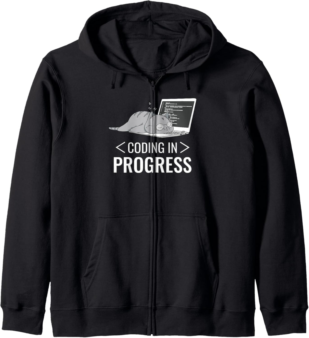 Programmieren Computer Nerd Katze Kapuzenjacke