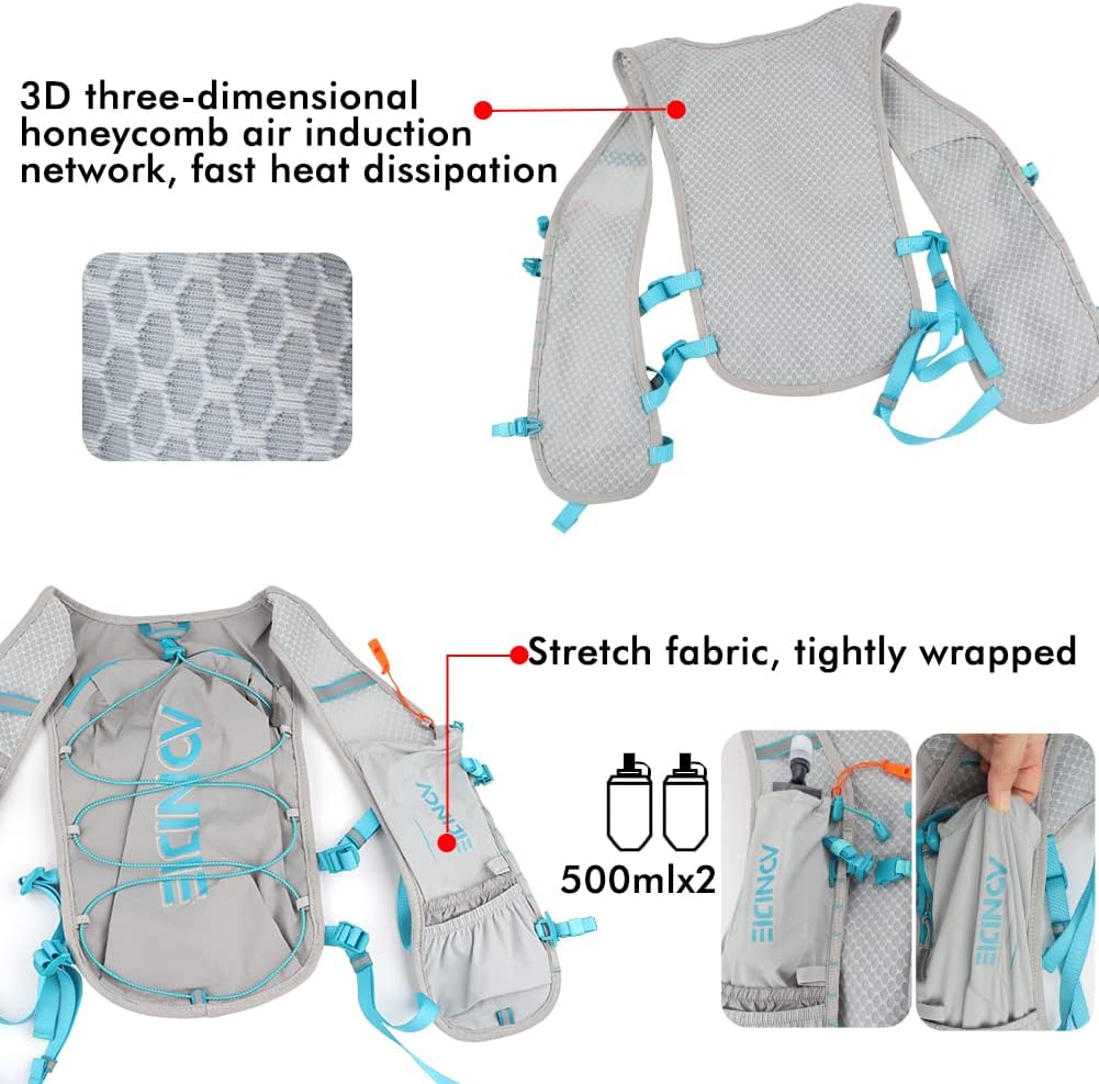 Trinkrucksack, Geila Running Trinkweste, Marathon Trail Running Rucksack, Atmungsaktiver Rucksack Ou