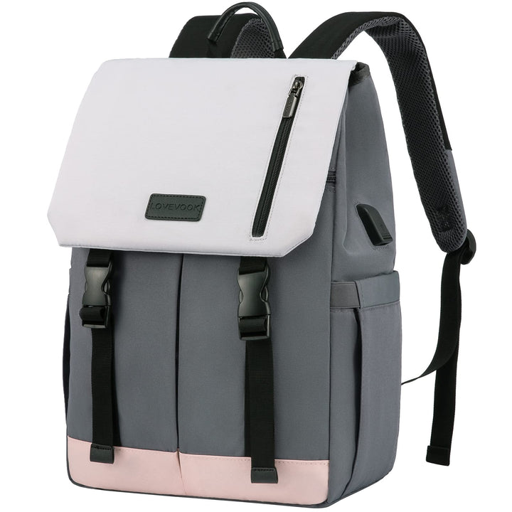 LOVEVOOK Rucksack Damen Elegant 15.6 Zoll Laptop Rucksack Wasserdicht Schultasche Mädchen Schulrucks
