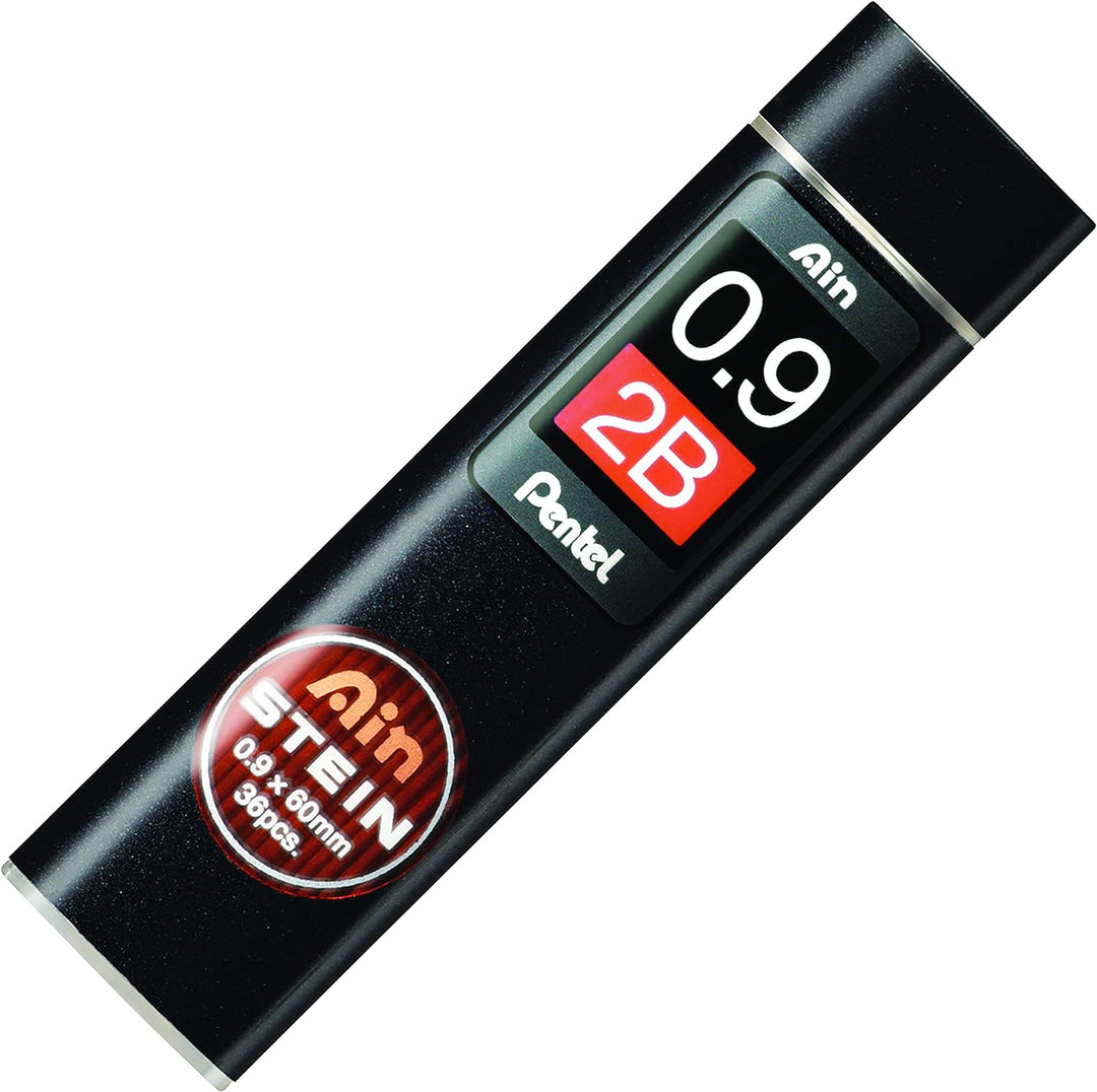 Pentel C279-2BO Ain Stein Feinmine, Strichstärke 0.9 mm, Härtegrad 2B, 36 Minen je Dose, 2B