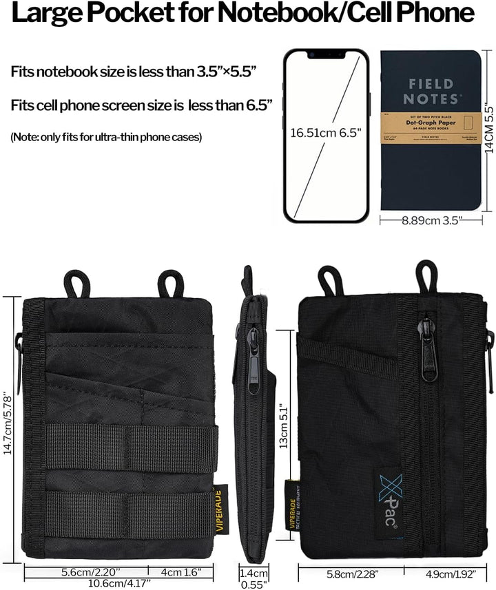 VIPERADE VE18N X-Pac EDC Tasche Werkzeug Organizer, multifunktionale kleine Werkzeugtasche mit 6 Tas