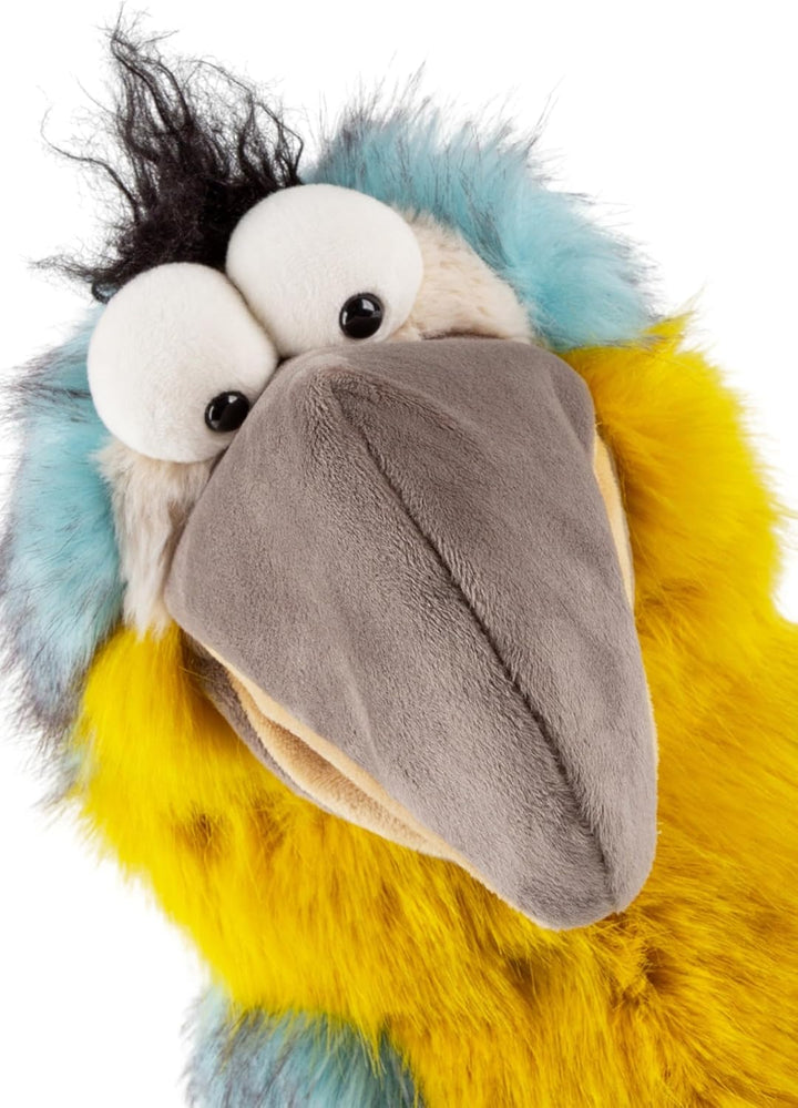 Sigikid Kuscheltier Handpuppe Papagei Cuddly Talkies Stofftier Begleiter Tröster Freund Plüschtier B