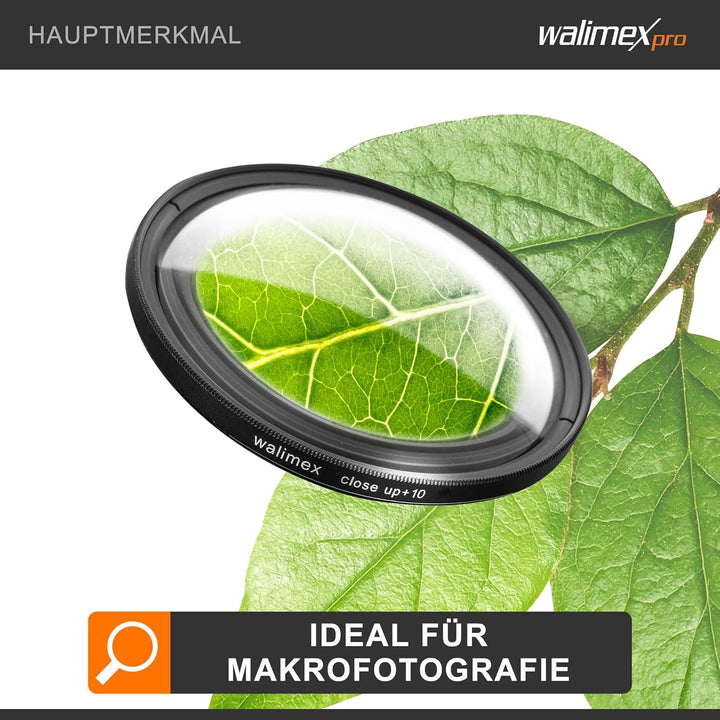 Walimex 17855 Close up Makrolinsen-Set 52 mm inkl. 0.0125 Dioptrien 52 mm Single, 52 mm Single