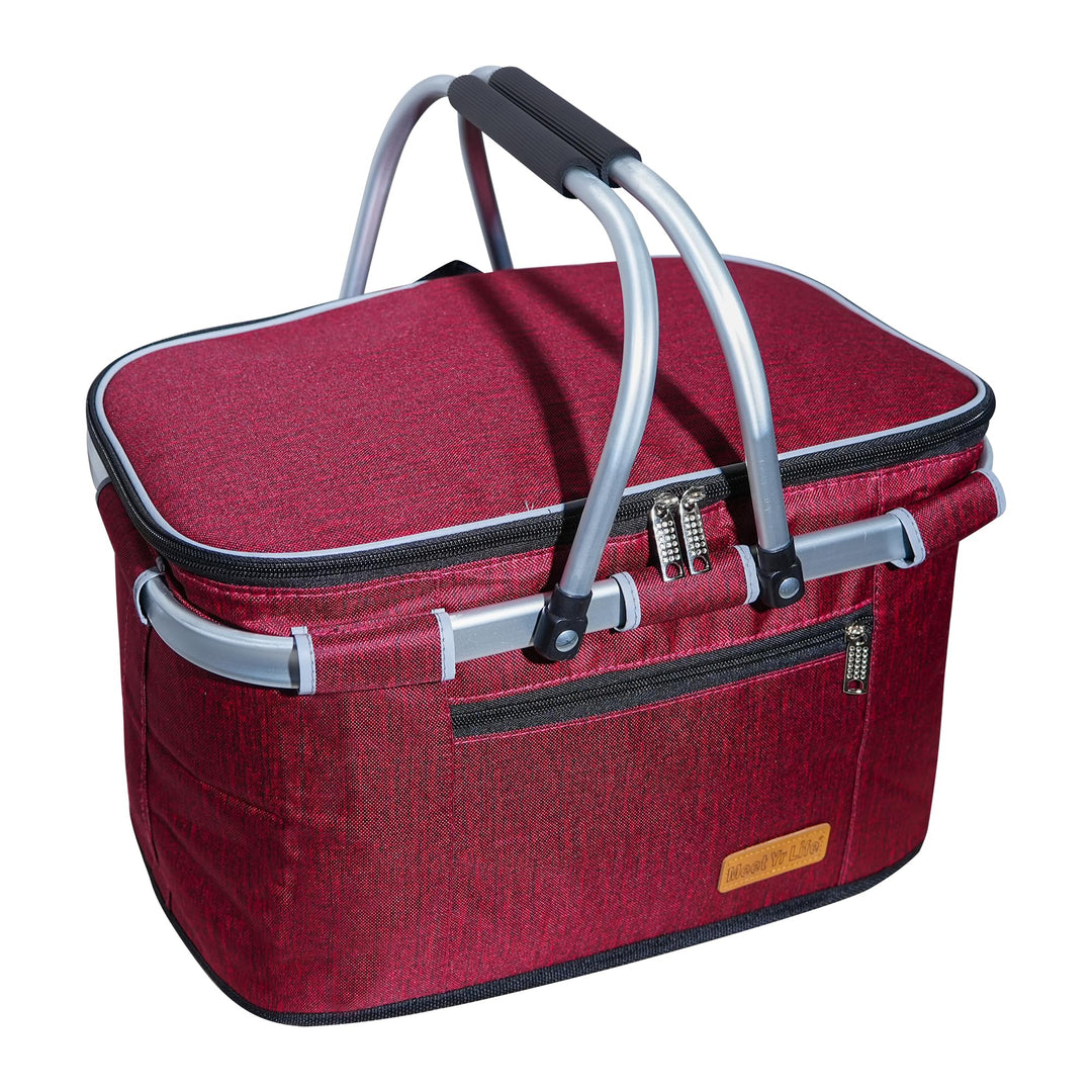 Einkaufskorb Kühltasche Gross Isolierkorb KüHlkorb KüHltasche Picknickkorb Picknicktasche mit Zwei G