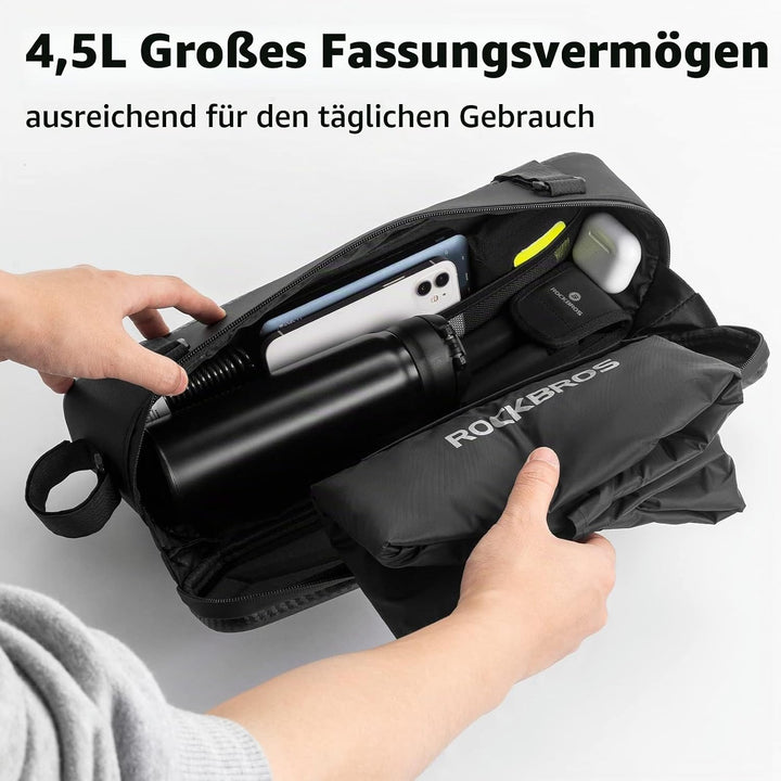 ROCKBROS Fahrrad Rahmentasche Fahrradtasche für Super 73 wasserdichte Oberrohrtasche Dreiecktasche 4