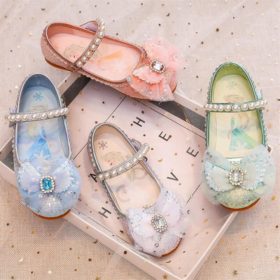 YOSICIL ELSA Prinzessin Schuhe Mädchen Kinder Sandalen Glitter für Verkleidung Cosplay Geburtstagspa