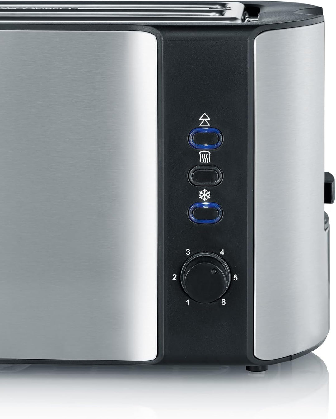 SEVERIN Automatik-Toaster, 2 Langschlitzkammern, Für bis zu 4 Brotscheiben, 1.400 W, AT 2590, Edelst