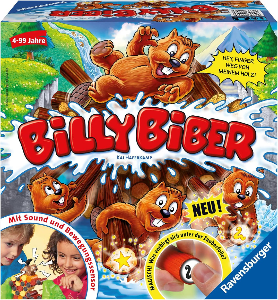 Ravensburger 22246 - Billy Biber - Geschicklichkeitsspiel für ruhige Hände - Spiel für Kinder ab 4 J