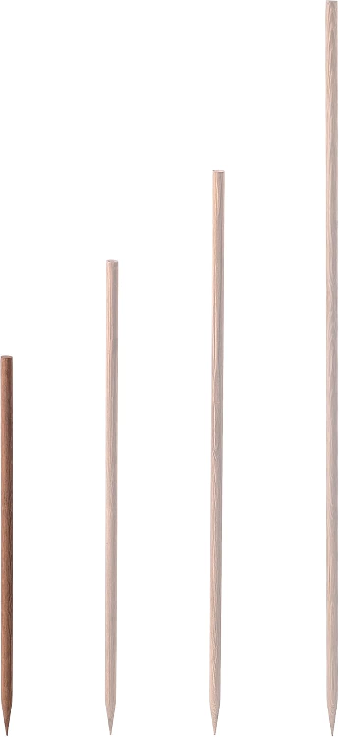 KADAX Holzstäbe 80 cm x 23 mm, 5er Set, Pflanzstäbe aus imprägniertem Holz, Holzpfähle als Rankhilfe