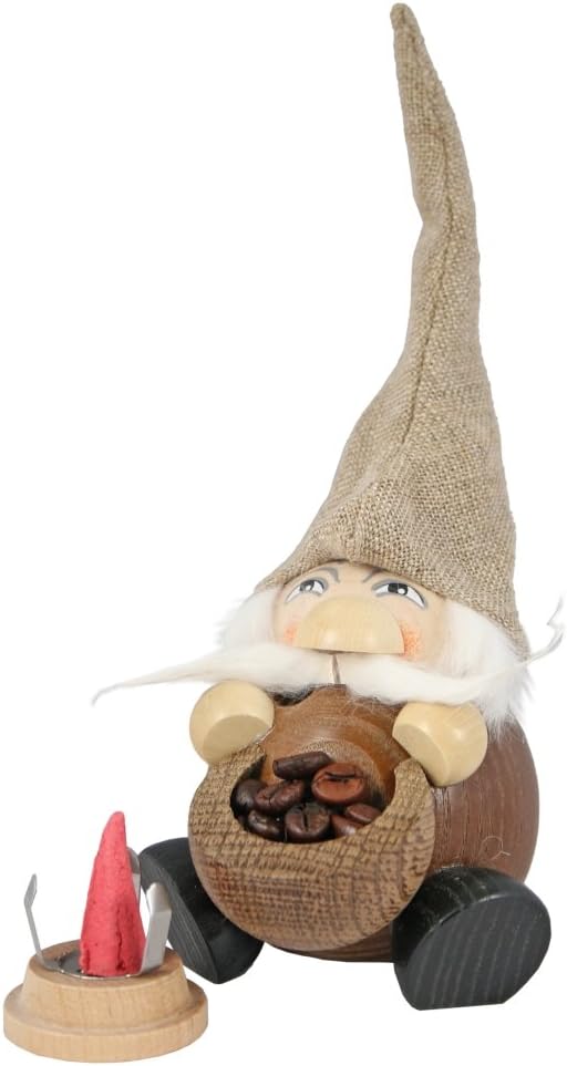 Seiffener Volkskunst | Räuchermann Figur | Duftzwerg 19 cm | Räucherfigur | Räuchermännchen Erzgebir