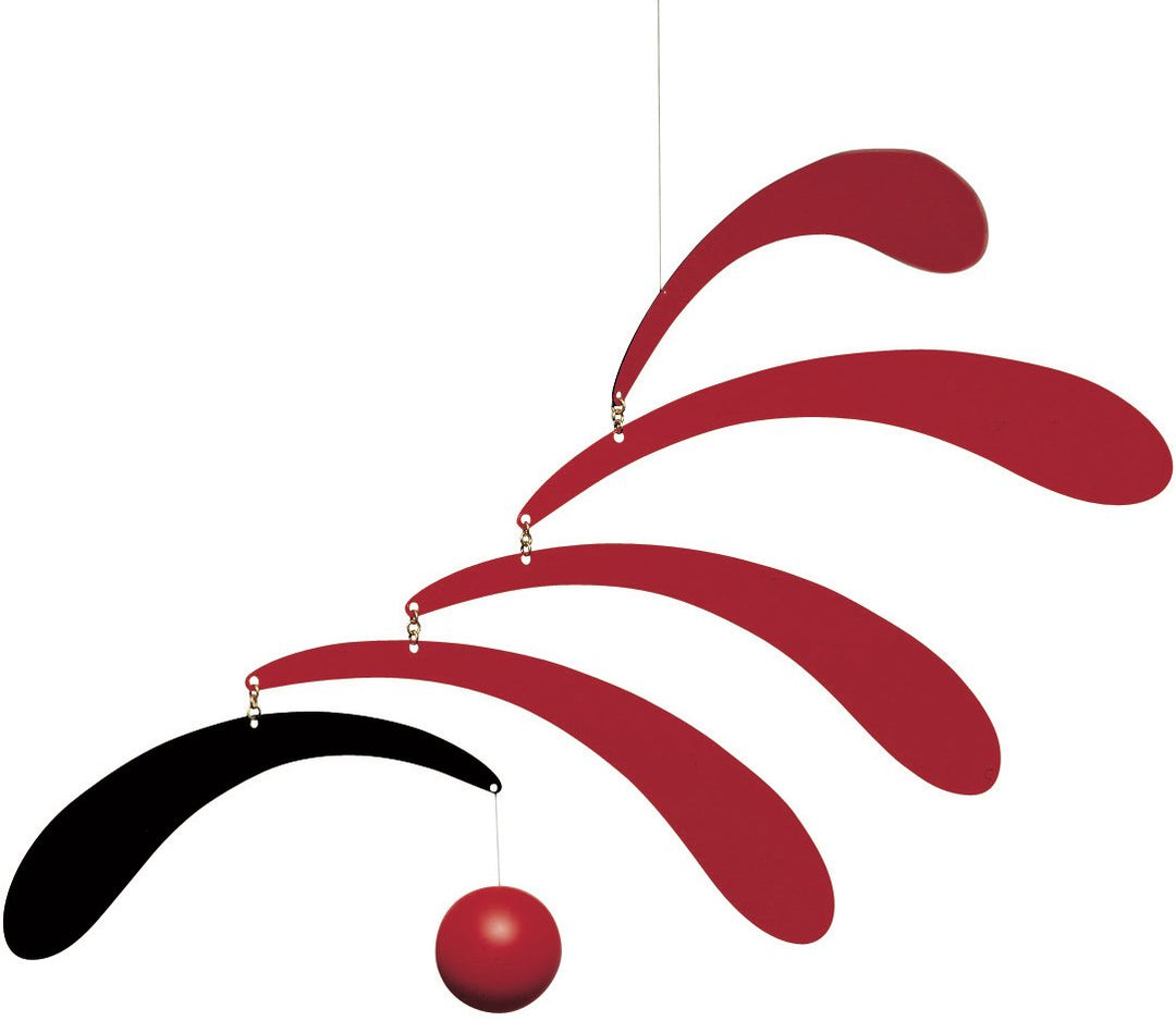 Flensted f005Red Flowing Rhythm, red Mobile, Stahl, rot/schwarz, 30x45cm