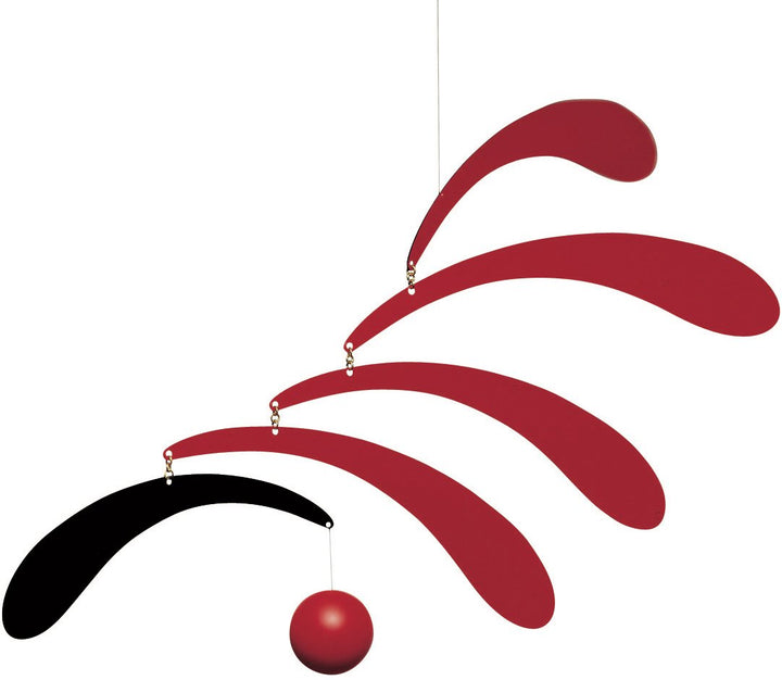 Flensted f005Red Flowing Rhythm, red Mobile, Stahl, rot/schwarz, 30x45cm