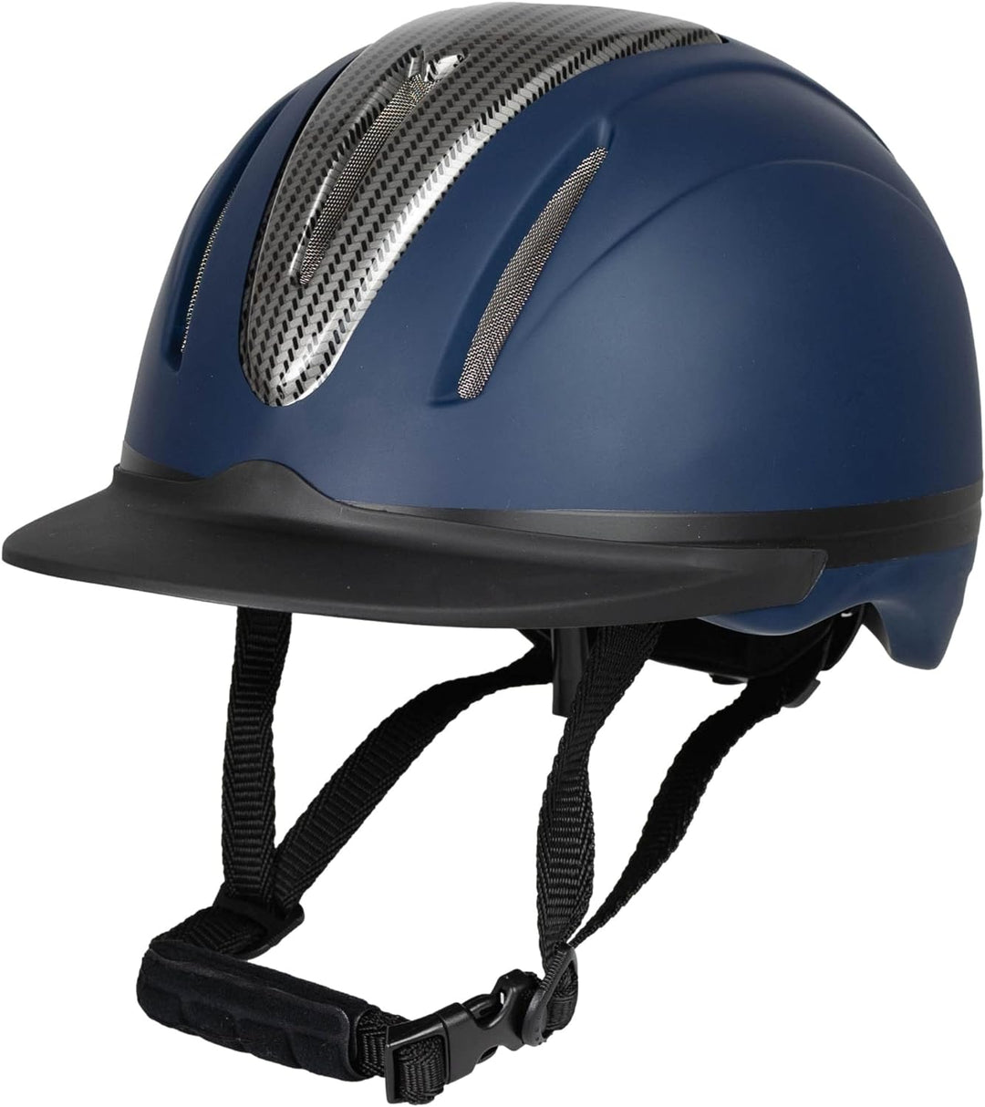 RL24 - Reithelm Innovation Carbon | Grösse- & Kopfform verstellbar | Reitkappe mit Kinn- & Nackensch