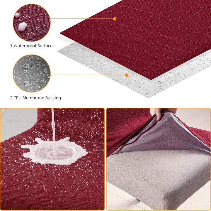 Fuloon Stuhlhussen wasserdichte,Stretch Stuhlbezug Moderne Stuhlüberzug Elastische Abnehmbar Waschba