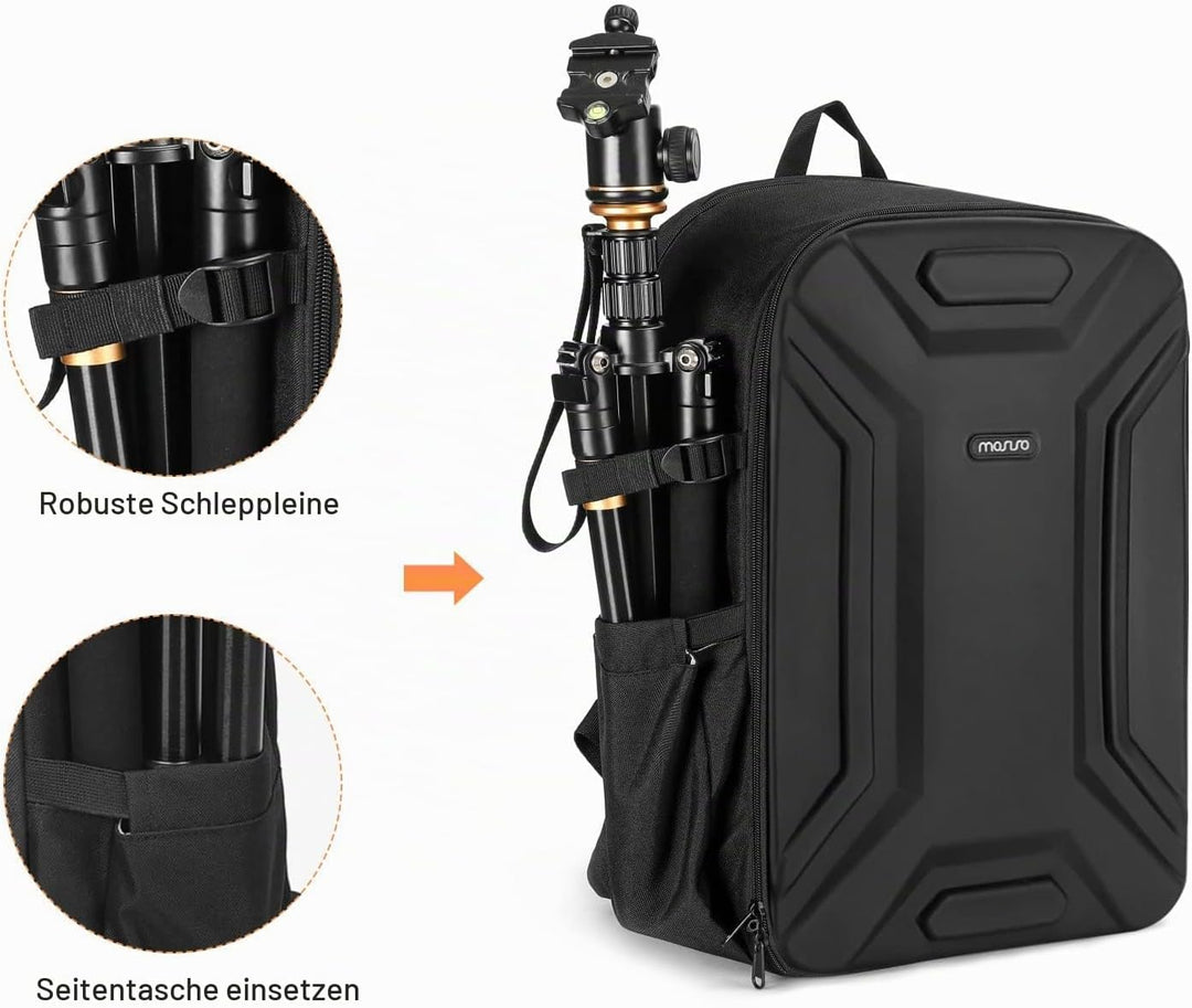 MOSISO Kamerarucksack Wasserdicht, Fotorucksack Gross mit 15,6 Zoll Laptophülle, Kamera Rucksack mit