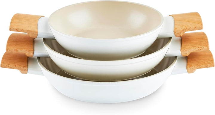 KARACA Schalenset Schweizer Mandeln 6 teilig für Snacks und Nüsse Creme Mandelförmig Flach, Elegante