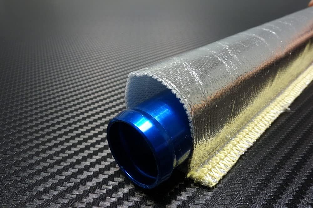 1m Alu-Titan Hitzeschutzschlauch ID 60mm gekettelt **** Wärmeschutz Kabelschutz Mantel Gewebeschlauc