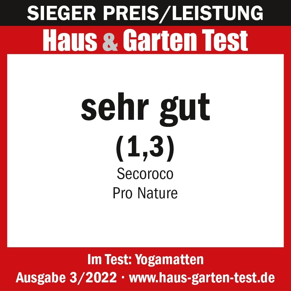 Yogamatte Pro aus Kork, Testsieger Preis/Leistung, extra gross 200x66 cm, getestet mit sehr gut, Tra