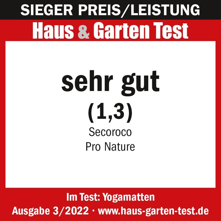 Yogamatte Pro aus Kork, Testsieger Preis/Leistung, extra gross 200x66 cm, getestet mit sehr gut, Tra