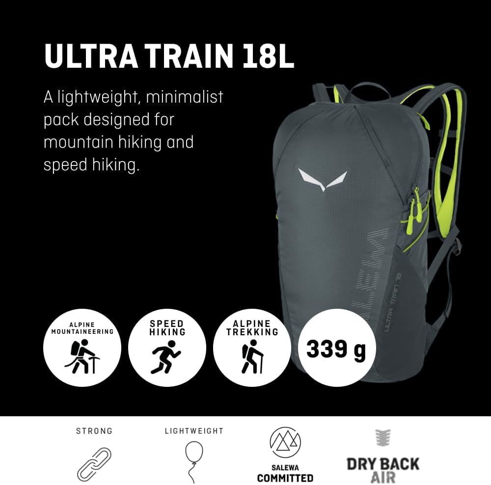 Salewa Unisex Ultra Train 18 Bp Speed Hiking Backpack (1er Pack) Einheitsgrösse Alloy, Einheitsgröss