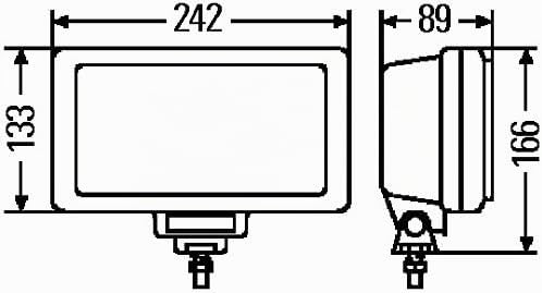HELLA - Halogen-Fernscheinwerfer - Jumbo 220 - ECE-R8/E1 44444 - 24/12V - 1FE 006 300-041 mit Schwar