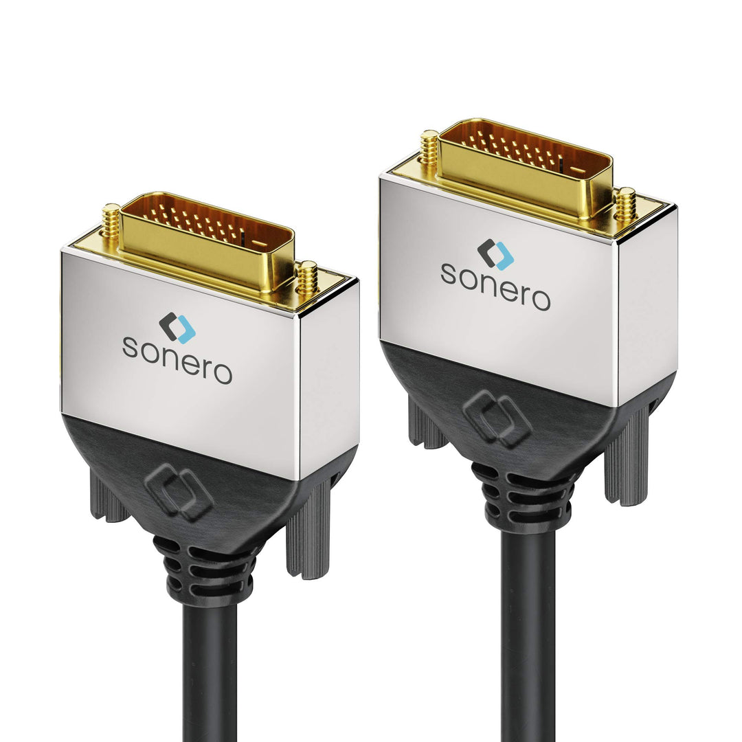 Sonero DVI-Kabel Premium, 1,5 m, Dual Link, Stecker/Stecker, (24+1) schwarz 1,50m, 1,50m