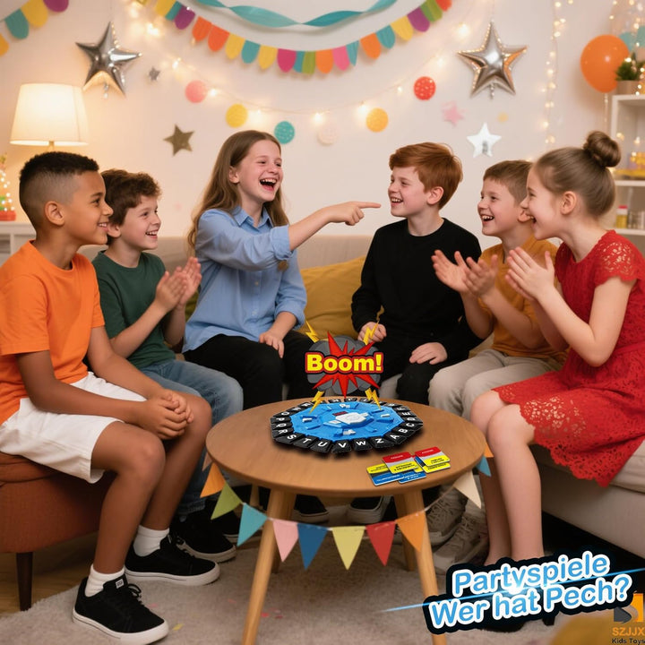 Wortspiel, Brettspiele für Kinder und Erwachsene mit 2 Modi, 24 Tasten Buchstaben Drücken Familiensp