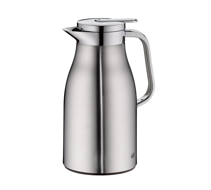 SKYLINE1,0l,stainless steel mat,Edelstahl-Isolierkanne mit hygienischem Hartglaseinsatz,Drehverschlu