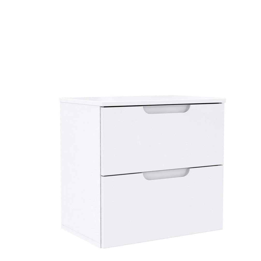 FORTE Sienna Nachttisch mit 2 Schubladen, Holzwerkstoff, 14 x 49,7 x 50,4 cm