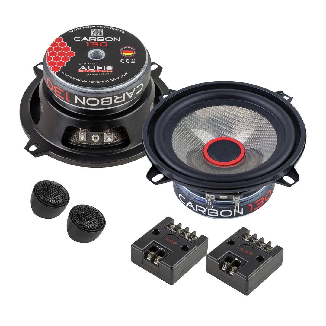 Mediadox Front/Heck 13cm/130mm 2-Wege Kompo Auto Lautsprecher/Boxen/Speaker Set von Audio System Car