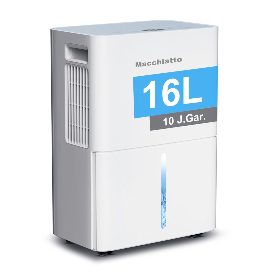 Macchiatto Elektrischer Luftentfeuchter Kompakt für bis zu 80m³(32m²) Räume Automatischer Betrieb,mi