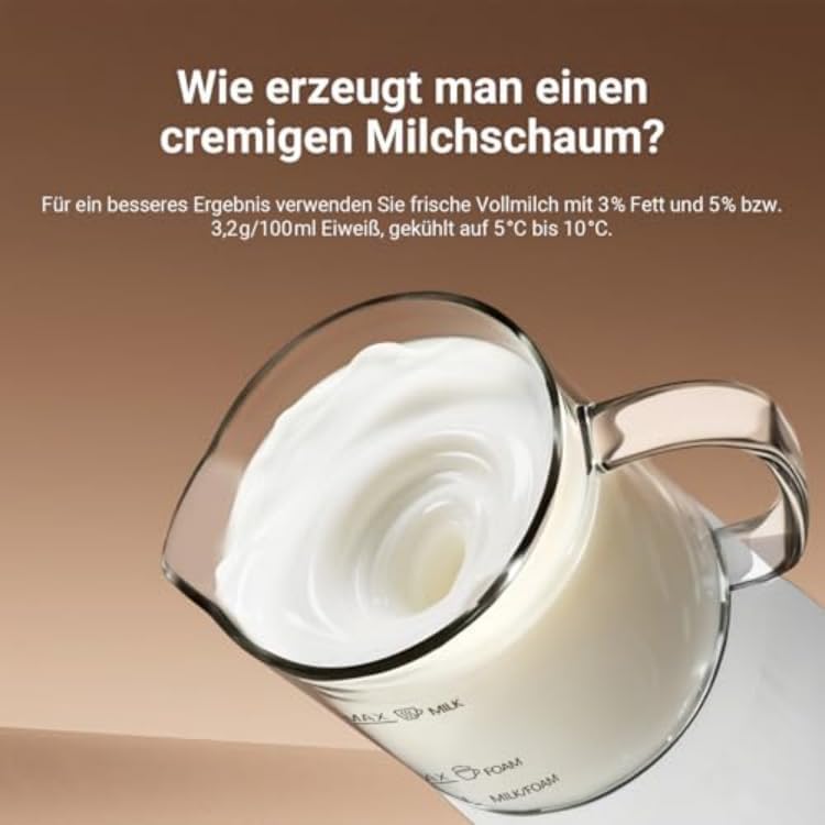 4 in 1 Milchaufschäumer Elektrisch und Milchwärmer, Automatische Milchschäumer für Heiss & Kalt, Ele