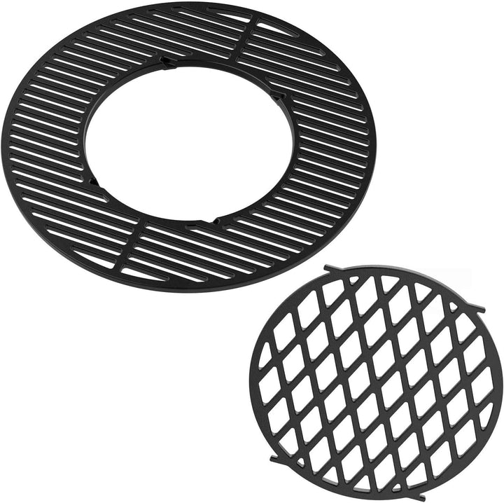 Onlyfire Kompletter Gusseisen-Grillrost System Sear Grate für Weber 57 Kugelgrill, Gusseisen