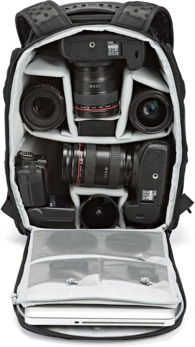 Lowepro ProTactic 350 AW II Modularer Rucksack mit recycelten Materialien, Kameratasche , Einsteckfa