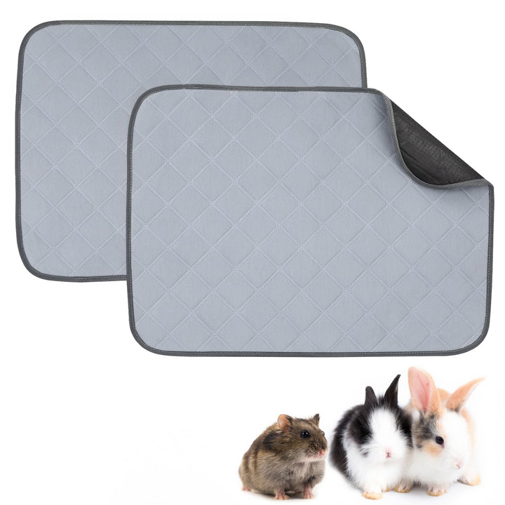 VavoPaw Kleintier Teppich Saugfähige Käfigmatte, 2 PCS 50x70cm Liner Fleece Wiederverwendbar Pad mit
